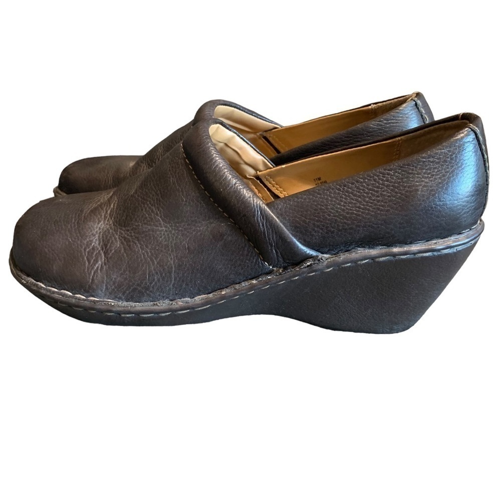 BROWNS Landing Patsy Womens Size 11 Brown Leather Slip On Mules Clogs Shoes - Picture 6 of 6